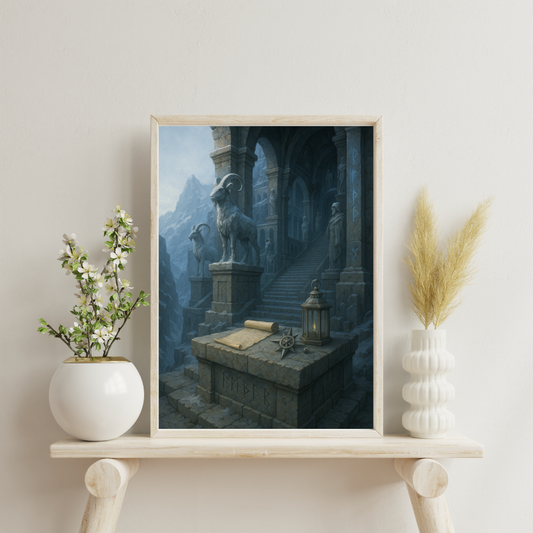 Zodiac Temples - Capricorn Digital Print