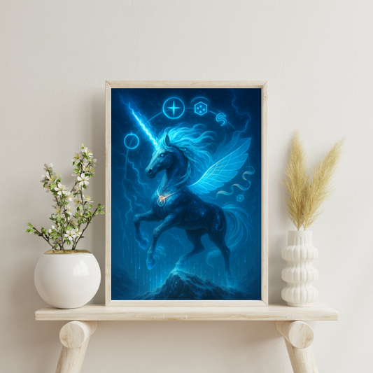 Zodiac Unicorns - Aquarius Digital Print