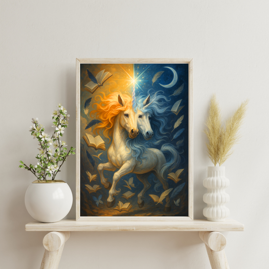 Zodiac Unicorns - Gemini Digital Print