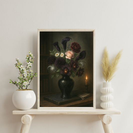 Zodiac Vases with Flowers - Scorpio Digital Print