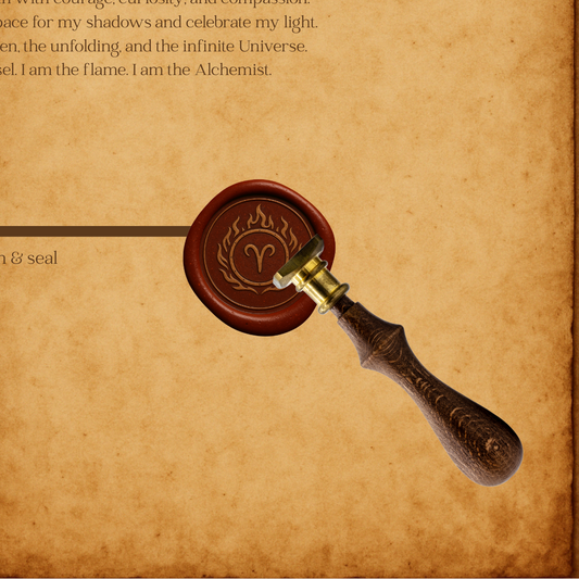 The Aries Wax Seal Collection - Flame-Wreathed Shield
