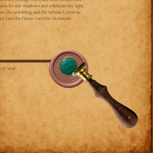 The Crystal Wax Seal Collection - Chrysocolla Flow