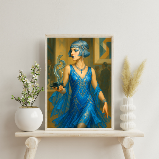 Zodiac 1920's Women - Aquarius Digital Print