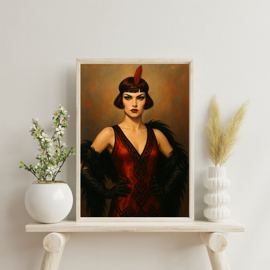 Zodiac 1920's Women - Aries Digital Print