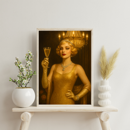 Zodiac 1920's Women - Leo Digital Print