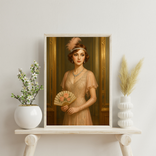 Zodiac 1920's Women - Libra Digital Print