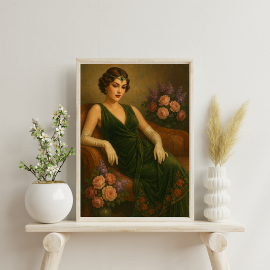 Zodiac 1920's Women - Taurus Digital Print