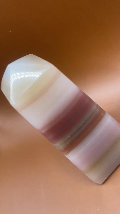 Pink Banded Onyx Tower no. 2