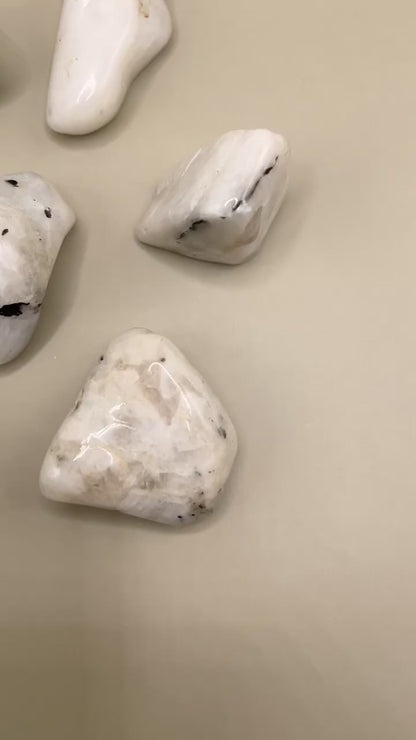 Small Rainbow Tumbled Moonstone