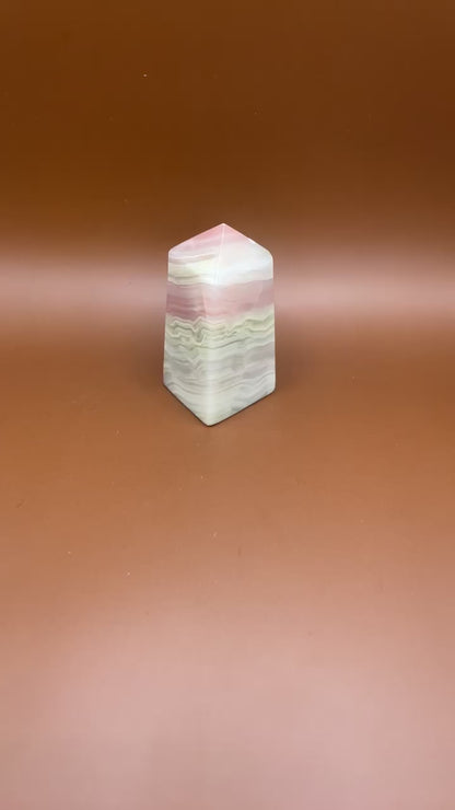 Pink Banded Onyx Tower no. 4