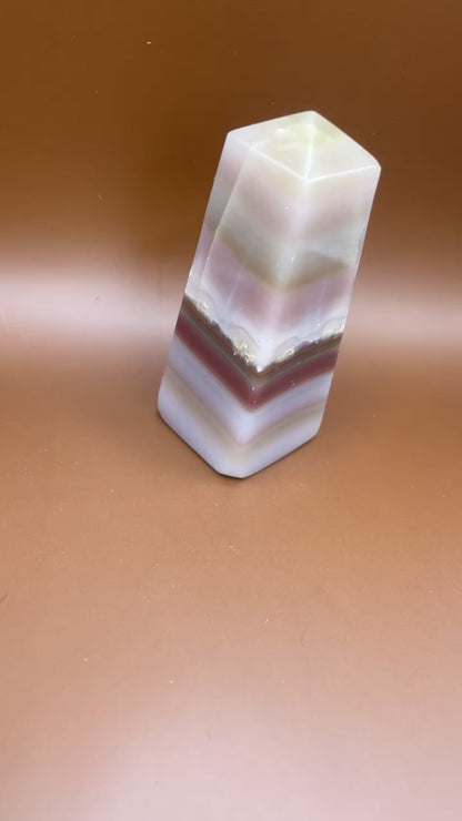 Pink Banded Onyx Tower no. 5