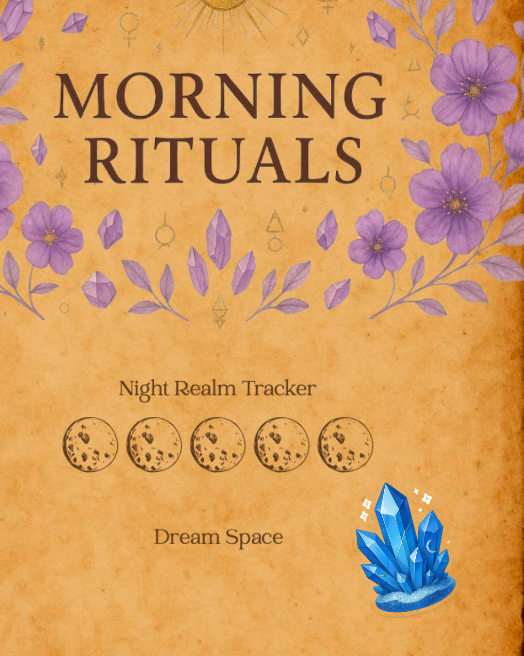 Blue Crystal Cluster Digital Sticker