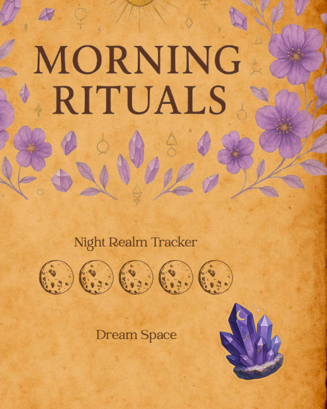 Purple Crystal Cluster Digital Sticker